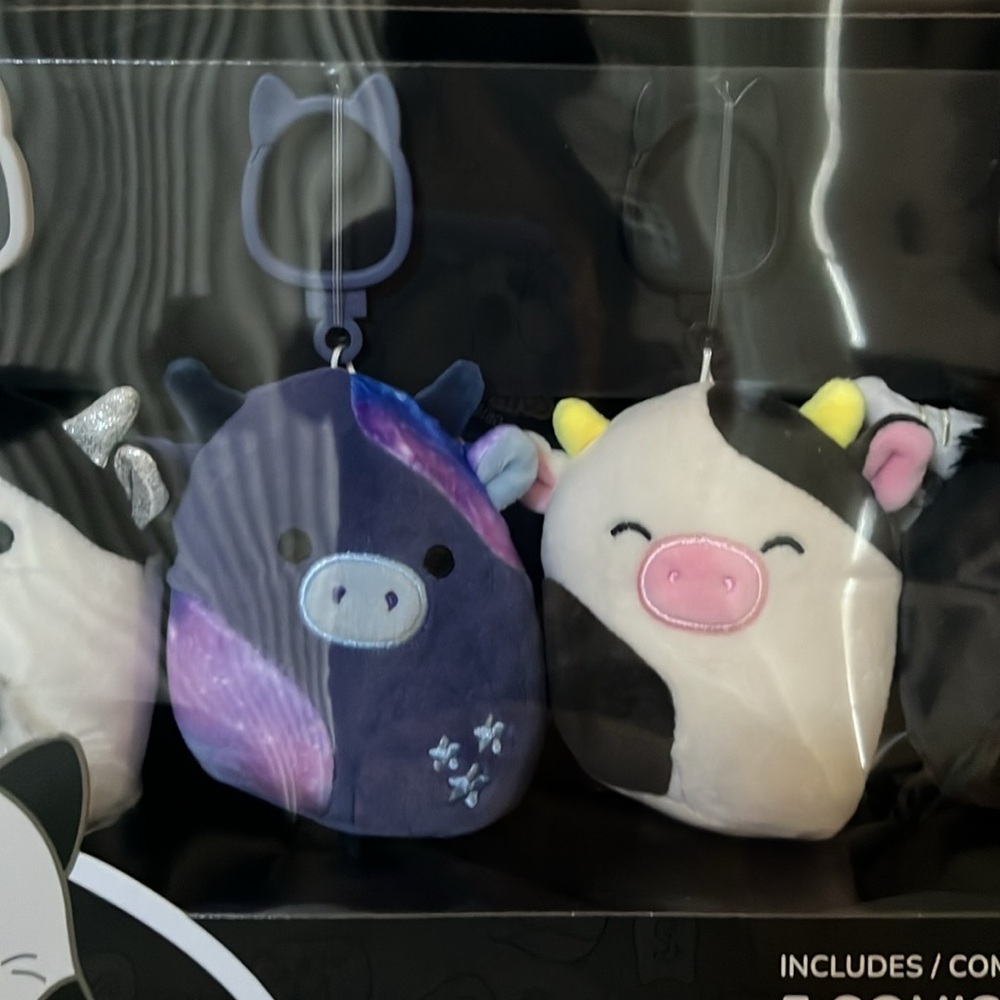 Squishmallows 3.5” Select Series Cow Clips Set ULGA CONNOR PATTY RIVKA LAKE NEW - Picture 5 of 7